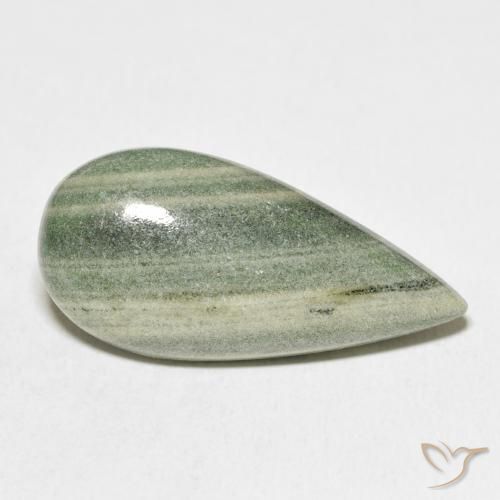 Jaspe Multicolor natural de 17.45 ct, En forma de pera, Opaco