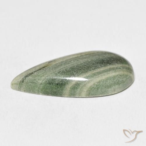 Jaspe Multicolor natural de 17.45 ct, En forma de pera, Opaco