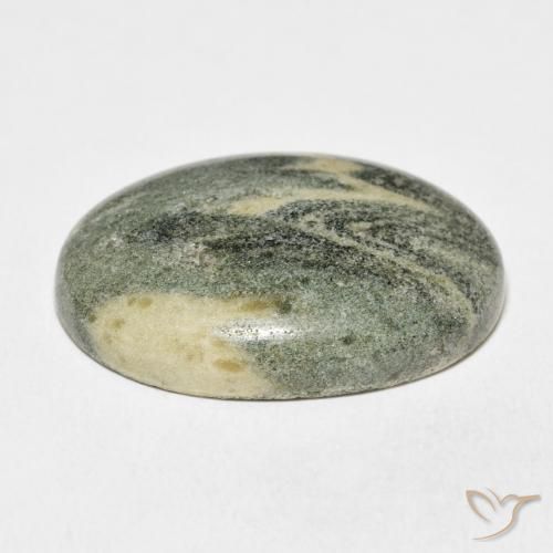 Jaspe Multicolor natural de 33.27 ct, Ovalada, Opaco