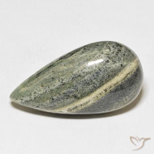 25.49ct Natural Multicolor Jaspe, En forma de pera, Opaco