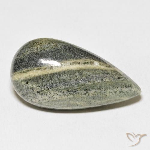 Jaspe Multicolor natural de 25.49 ct, En forma de pera, Opaco