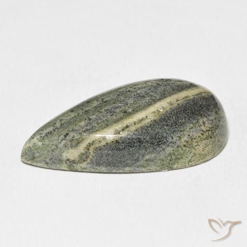 Jaspe Multicolor natural de 25.49 ct, En forma de pera, Opaco
