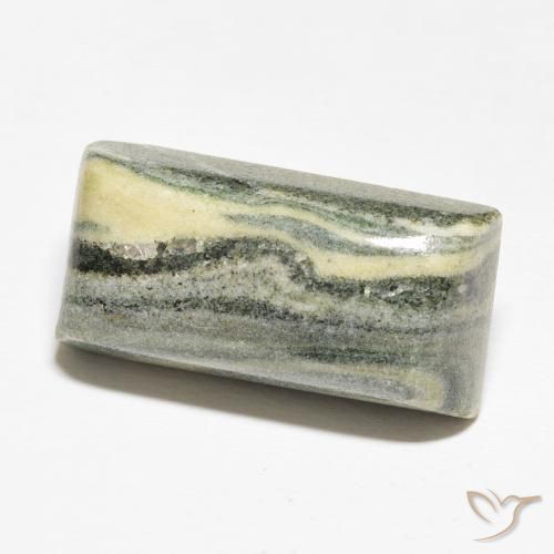 Jaspe Multicolor natural de 20.75 ct, Corte Baguette, Opaco
