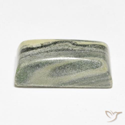 Jaspe Multicolor natural de 20.75 ct, Corte Baguette, Opaco