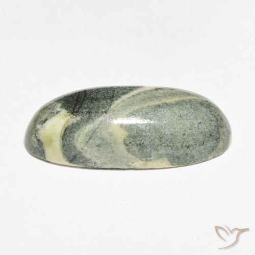 Jaspe Multicolor natural de 19.10 ct, Ovalada, Opaco