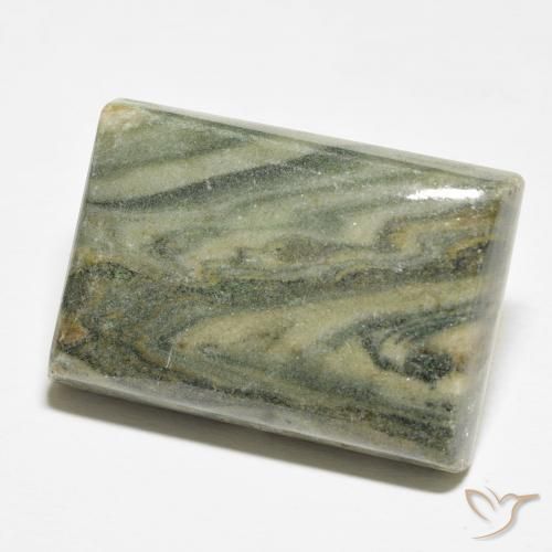 Jaspe Multicolor natural de 33.88 ct, Corte Baguette, Opaco