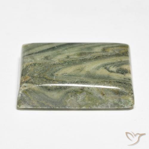 Jaspe Multicolor natural de 33.88 ct, Corte Baguette, Opaco