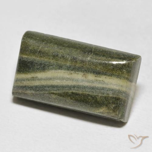 Jaspe Multicolor natural de 17.48 ct, Corte Baguette, Opaco