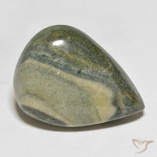 Jaspe Multicolor natural de 27.42 ct, En forma de pera, Opaco
