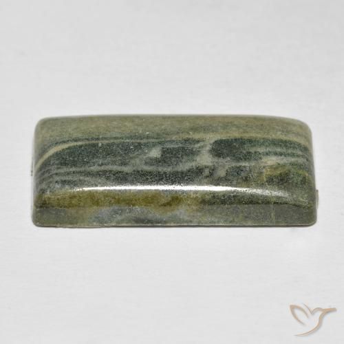 Jaspe Multicolor natural de 18.92 ct, Corte Baguette, Opaco