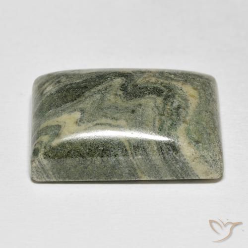Jaspe Multicolor natural de 35.49 ct, Corte Baguette, Opaco