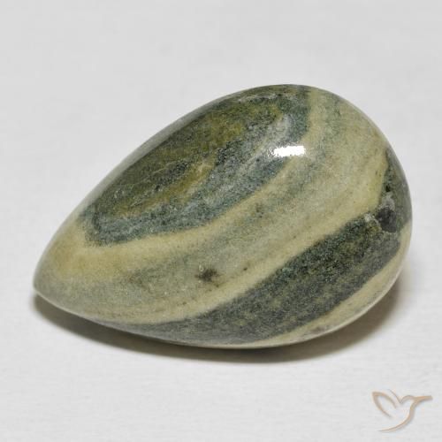 22.09ct Natural Multicolor Jaspe, En forma de pera, Opaco