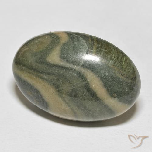 Jaspe Multicolor natural de 34.29 ct, Ovalada, Opaco