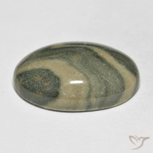 Jaspe Multicolor natural de 34.29 ct, Ovalada, Opaco