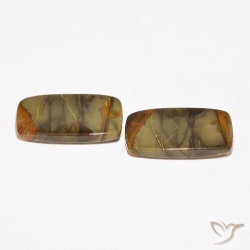 Gemas de Jaspe Multicolor natural de 25.40 ct, Forma Cojín, Opaco