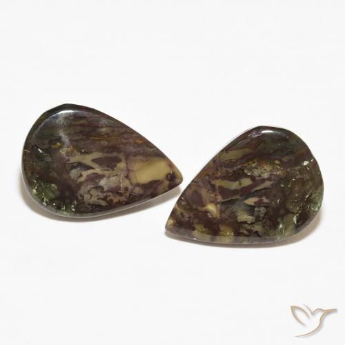 11.76ctw Natural Multicolor Jaspe, En forma de pera, Opaco