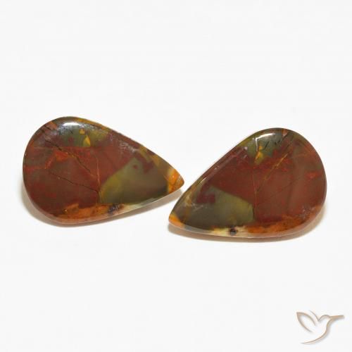 13.14ctw Natural Multicolor Jaspe, En forma de pera, Opaco