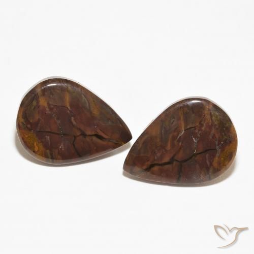17.96ctw Natural Multicolor Jaspe, En forma de pera, Opaco, Photo A