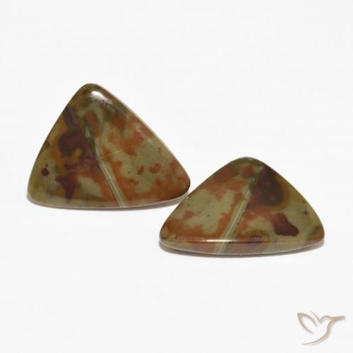 Gemas de Jaspe Multicolor natural de 11.17 ct, Trillón, Opaco