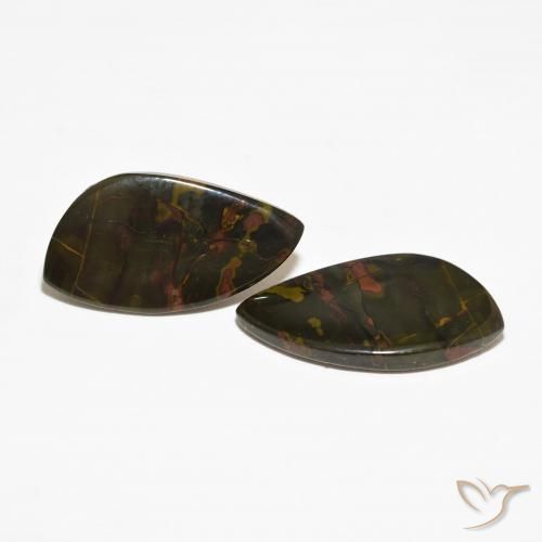 Gemas de Jaspe Multicolor natural de 18.79 ct, Elegante, Opaco