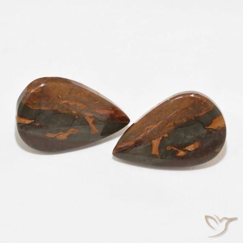 15.60ctw Natural Multicolor Jaspe, En forma de pera, Opaco