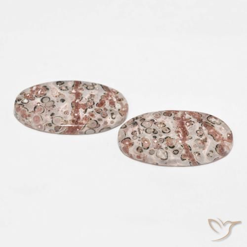 Gemas de Jaspe Multicolor natural de 26.75 ct, Ovalada, Opaco