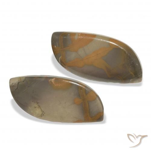 Gemas de Jaspe Multicolor natural de 19.87 ct, Elegante, Opaco