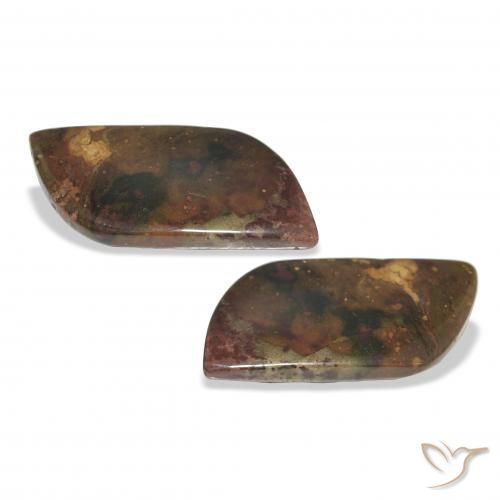 Gemas de Jaspe Multicolor natural de 15.28 ct, Elegante, Opaco