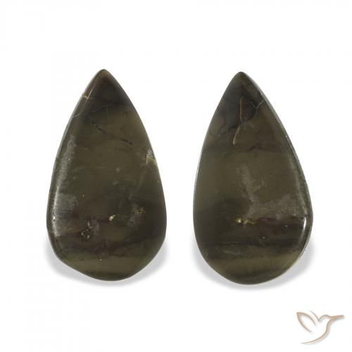 7.65ctw Natural Multicolor Jaspe, En forma de pera, Opaco