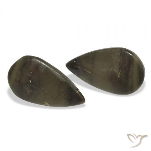 Gemas de Jaspe Multicolor natural de 7.65 ct, En forma de pera, Opaco