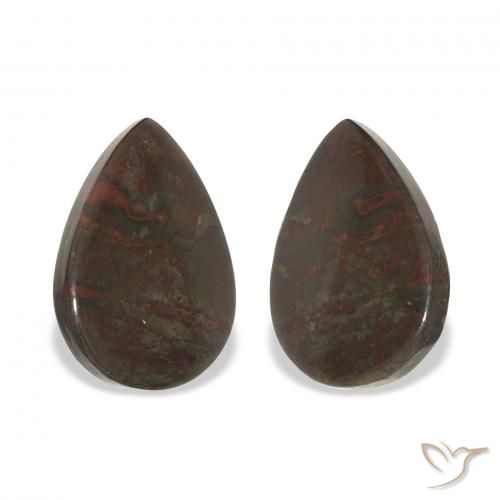 12.39ctw Natural Multicolor Jaspe, En forma de pera, Opaco
