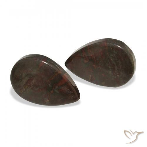 Gemas de Jaspe Multicolor natural de 12.39 ct, En forma de pera, Opaco