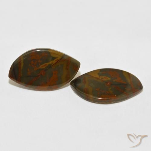 Gemas de Jaspe Multicolor natural de 13.60 ct, Elegante, Opaco