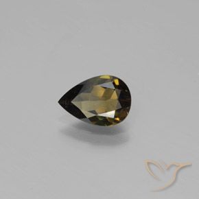 Kornerupina Marrón dorado intenso natural de 1.17 ct, En forma de pera, VS