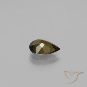 Kornerupina Marrón dorado intenso natural de 1.17 ct, En forma de pera, VS