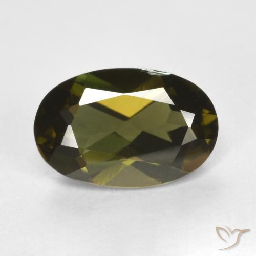 1.24ct Natural Marrón verdoso Kornerupina, Ovalada, VVS-VS