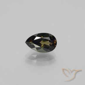 1.65ct Natural Marrón verdoso Kornerupina, En forma de pera, VVS