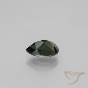 Kornerupina Marrón verdoso natural de 1.65 ct, En forma de pera, VVS