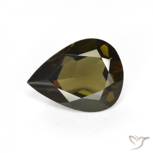 1.54ct Natural Verde oscuro Kornerupina, En forma de pera, VVS