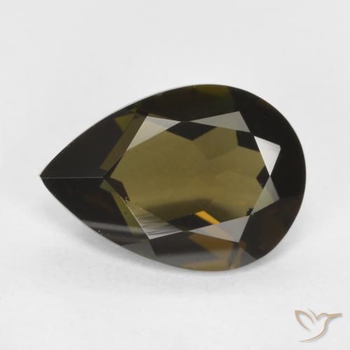 1.19ct Natural Marrón verdoso Kornerupina, En forma de pera, VVS