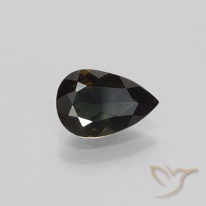 Kornerupina Marrón verdoso natural de 1.14 ct, En forma de pera, VVS