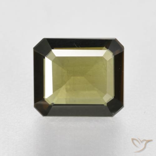 Kornerupina Marrón verdoso natural de 1.14 ct, Corte Octágono / Esmeralda, VS-SI