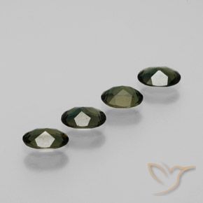 Gemas de Kornerupina Verde marrón natural de 1.63 ct, Ovalada, VVS-VS