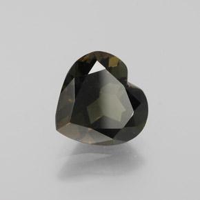 Kornerupina Verde oscuro natural de 2.50 ct, Forma de corazón, VVS-VS