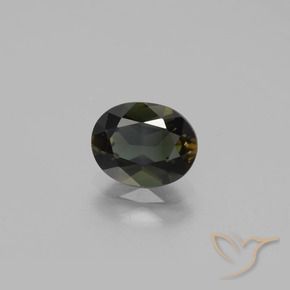 Kornerupina Marrón verdoso natural de 1.27 ct, Ovalada, VVS