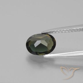 Kornerupina Marrón verdoso natural de 1.27 ct, Ovalada, VVS