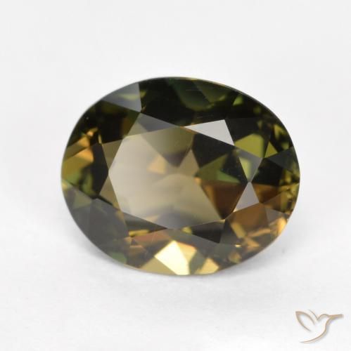 Kornerupina Marrón verdoso natural de 1.58 ct, Ovalada, VVS