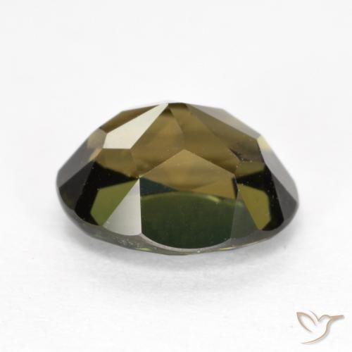 Kornerupina Marrón verdoso natural de 1.58 ct, Ovalada, VVS