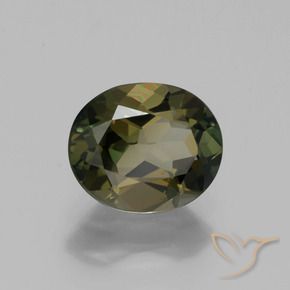 Kornerupina Marrón verdoso natural de 1.20 ct, Ovalada, VS