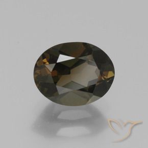 Kornerupina Marrón verdoso natural de 1.20 ct, Ovalada, VVS-VS